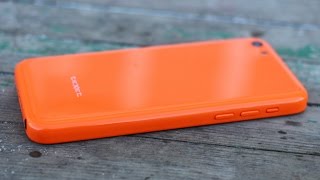 Обзор teXet iXmini TM4182 бюджетный клон iPhone 5C review iPhone 5C clone [upl. by Lombardi567]