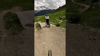 Fun features in Passo del Tonale Italy mtb mtblife [upl. by Coit370]