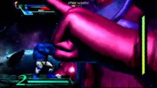 UMvc3 Galactus mode playthrough by Kimerthaimovepaul on ps3 [upl. by Llekcor]