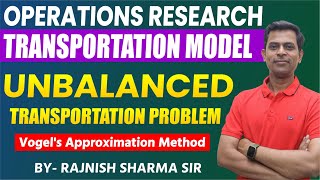 Operations Research  Transportation Model in Operations Research  VAM L2  Unbalanced Problem [upl. by Haleelahk]