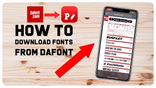 How to download fonts from dafont on iphone  dafont to phonto  pc [upl. by Nichani]