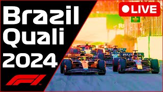 🔴F1 LIVE  Brazil GP QUALI HEAVY RAIN  Commentary  Live Timing [upl. by Helsie]