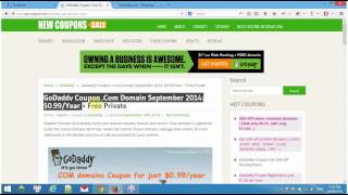 How to use GoDaddy Coupon amp Promo Codes  Updated 2019 [upl. by Katzir]