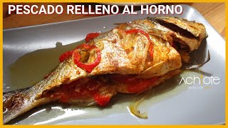 PESCADO RELLENO AL HORNO  Prepara el Pescado Empapelado más fácil y exquisito [upl. by Filip]