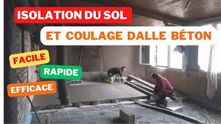 COULER UNE DALLE BÉTON SUR UN SOL EXISTANT [upl. by Eemak]