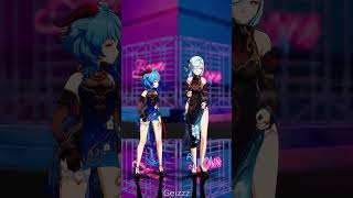 Ganyu Shenhe Vanitosa 【Genshin Impact MMD】 shorts [upl. by Allemat]