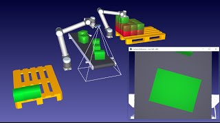 2D Camera simulation in automated line  RoboDK [upl. by Karin]