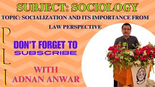 Socialization and its Importance from Law Perspective sociology law llb1 pu bzu bs study [upl. by Euqina]