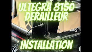 Installing Ultegra R8150 12speed Di2 derailleurs and DIY wire grommet on Cervelo Pseries [upl. by Chet]