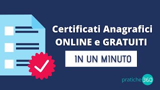 TUTORIAL Come Richiedere Certificati Anagrafici Online e Gratuitamente [upl. by Orsini]