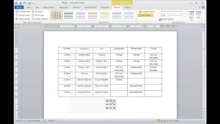 Word ile tablo kullanarak ders programı yapma [upl. by Hillel]