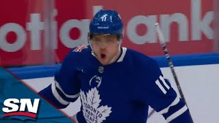 Maple Leafs Matthew Knies Sets Up Max Domi Goal To Complete Gordie Howe Hat Trick [upl. by Lontson]