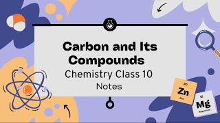 Class 10  CARBON AND ITS COMPOUNDS  ch 4  Chemistry  NCERT BASED NOTES  CBSE [upl. by Trini]