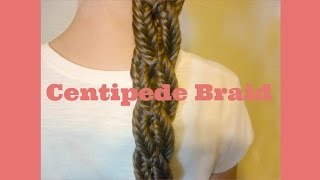 Centipede Braid Hairstyle 4 Strand Fishtail Braid [upl. by Aramahs]