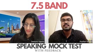 IELTS Speaking test band score of 75 with feedback Video call [upl. by Eesak]