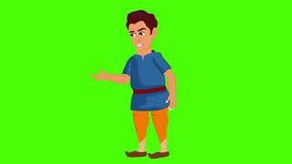 cartoon man talking green screen no copyright [upl. by Toolis363]