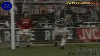 Fabrizio Ravanelli  51 goals in Serie A part 12 129 Juventus 19921995 [upl. by Zetnauq710]