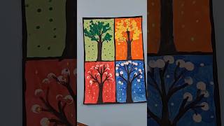 Quick and easy4 seasons paintingideas for kidsActivity GSISof5pl youtubeshort art viral [upl. by Laing]