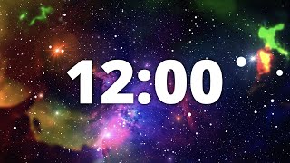 12 Minute Countdown Timer with Alarm and Deep Space Ambient Music  🌠Deep Space Galaxy 🌠 [upl. by Maribelle]