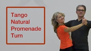 How To Dance Tango Basic  Natural Promenade Turn [upl. by Rosalee470]