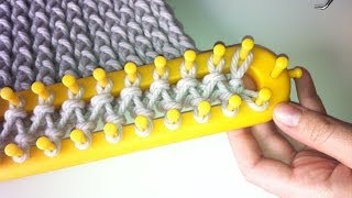 How to Loom Knit a Scarf  Crossed Stockinette Stitch DIY Tutorial [upl. by Aneeres]