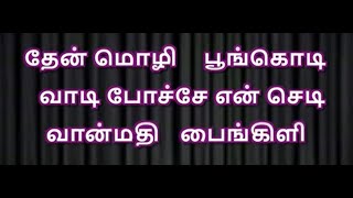 Thenmozhi Karaoke with tamil lyrics  Thiruchitrambalam  Thenmozhi Tamil Karaoke Lyrics [upl. by Nine]