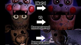 FNaC 1 vs FNaC 1 Remastered All Jumpscares 4K [upl. by Bashemeth]