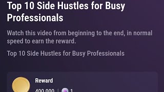 Top 10 Side Hustle For Busy Profesionals  Tapswap Code  Tapswap Youtube Video Code today [upl. by Nata165]