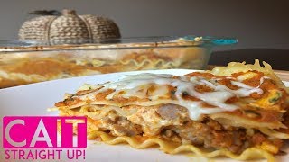 Pumpkin Lasagna Recipe  Cait Straight UP [upl. by Hadria]