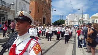 LA INFANTERÍA DE MARINA Y EL EJÉRCITO DE TIERRA EN EL DÍA DE LAS FFAA EN SAN FERNANDO 2018 4K [upl. by Vandervelde339]