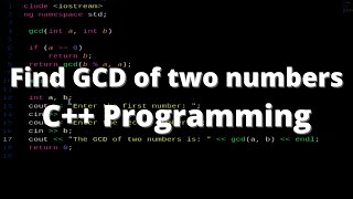 Find Greatest Common Divisor Efficiently in C  C Program to find GCD of two numbers [upl. by Aerised]