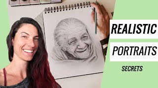 Six secrets on how to draw realistic face step by step [upl. by Tara]