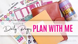 Walmart Planner Daily Pages Passport Travelers Notebook Plan With Me [upl. by Avilo]