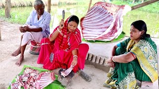 আজ 2 kg সাইজের খাসি মাংসের আস্ত শিনা কেটে রান্না করলাম mutton curry recipe by popi kitchen [upl. by Zacarias]