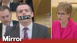 Douglas Ross swears at protestors for interrupting FMQs [upl. by Cheryl145]