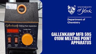 Measuring a Melting Point Gallenkamp [upl. by Chad]
