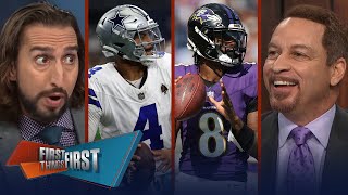 Cowboys in ‘proveit’ mode Eagles make mistakes Ravens season over  NFL  FIRST THINGS FIRST [upl. by Justina]