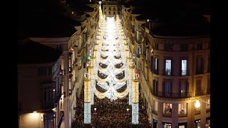 Encendido de las luces de Navidad en Málaga 2023 [upl. by Wichern]