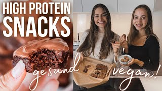 Vegan high Protein Snacks gesund schnell amp einfach  Bake amp Talk [upl. by Alviani880]