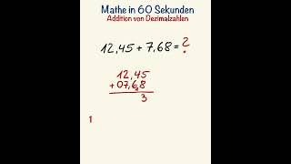 Addition von Dezimalzahlen Mathe lernen mit Mathetipps 🧮🫶🏻 [upl. by Daas]