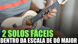 2 Solos Fáceis no Cavaquinho que Estão Dentro da Escala de Dó Maior  Professor Damiro [upl. by Daukas450]