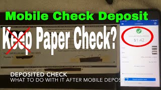 ✅ What To Do With Check After Mobile Deposit 🔴 [upl. by Timms]