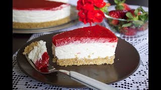 Cheesecake alle fragole senza cottura  Ricetta [upl. by Ecyned]