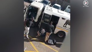 Armed cashintransit robbery caught on camera in Pretoria [upl. by Carolyn166]