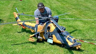 AMAZING HUGE RC MIL MI24  SCALE MODEL ELECTRIC HELICOPTER  FLIGHT DEMONSTRATION [upl. by Maag]