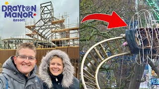 Drayton Manor NEW Coaster Update Clearance Testing Station Construction amp MORE [upl. by Iraam]