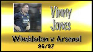 VINNY JONES  Wimbledon v Arsenal 9697  Retro Goal [upl. by Ahseneuq266]