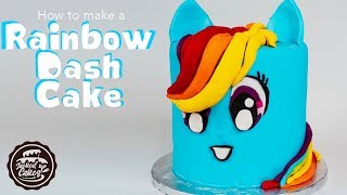 RAINBOW DASH CAKE  My Little Pony  Jacked Up Cakes with Jack Rogers [upl. by Trillbee995]