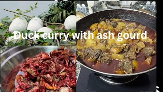 Assamese duck curry recipe  How to make duck curry  Duck curry with Ash gourd [upl. by Can]