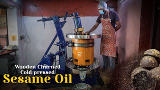 Organic Cold Pressed Sesame Oil Making in a Traditional Method [upl. by Ottilie486]